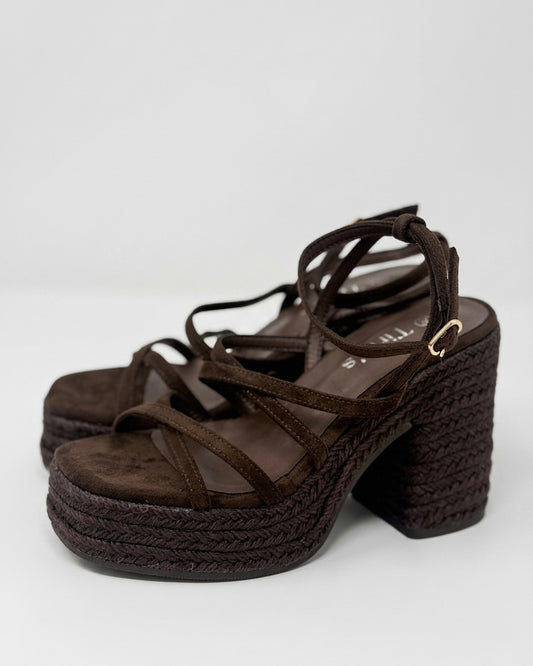 SANDALIA ESPARTO CHOCOLATE
