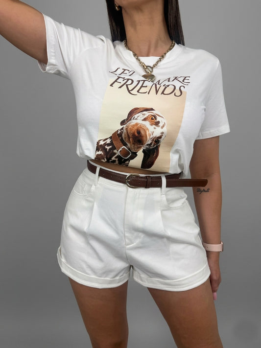 SHORT WHITE ELEGANCE