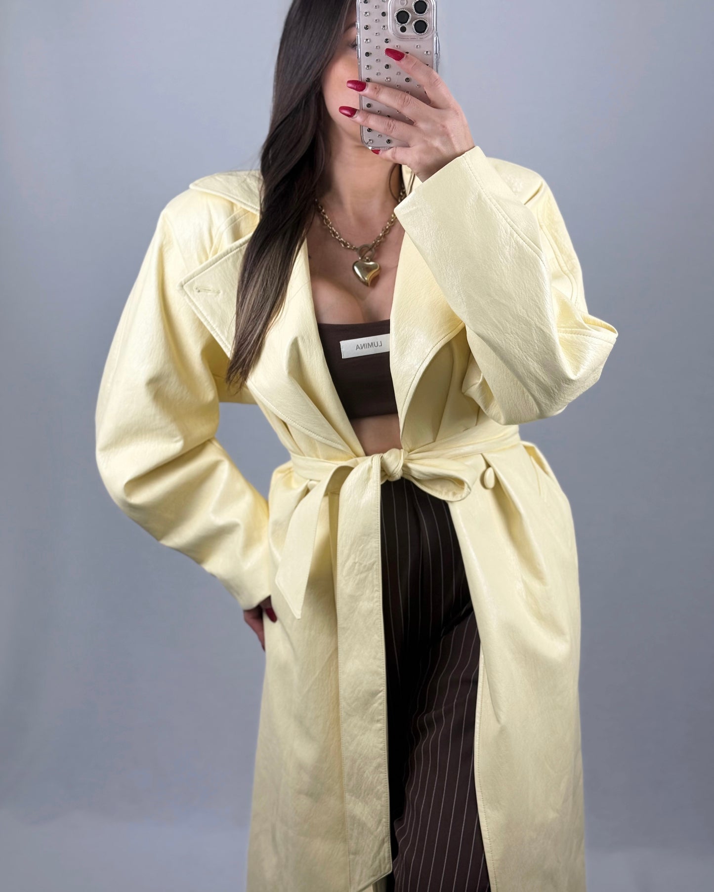 TRENCH POLIPIEL YELLOW LUM