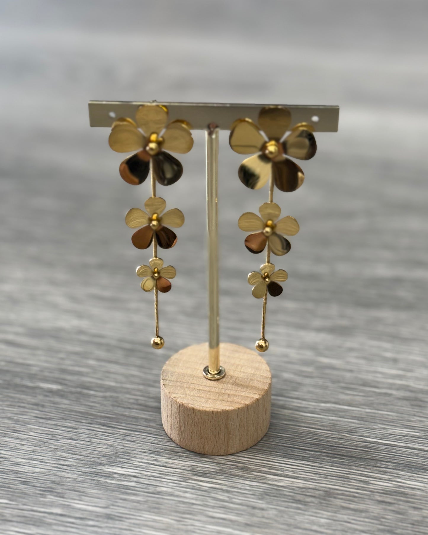 PENDIENTES FLORES GOLD