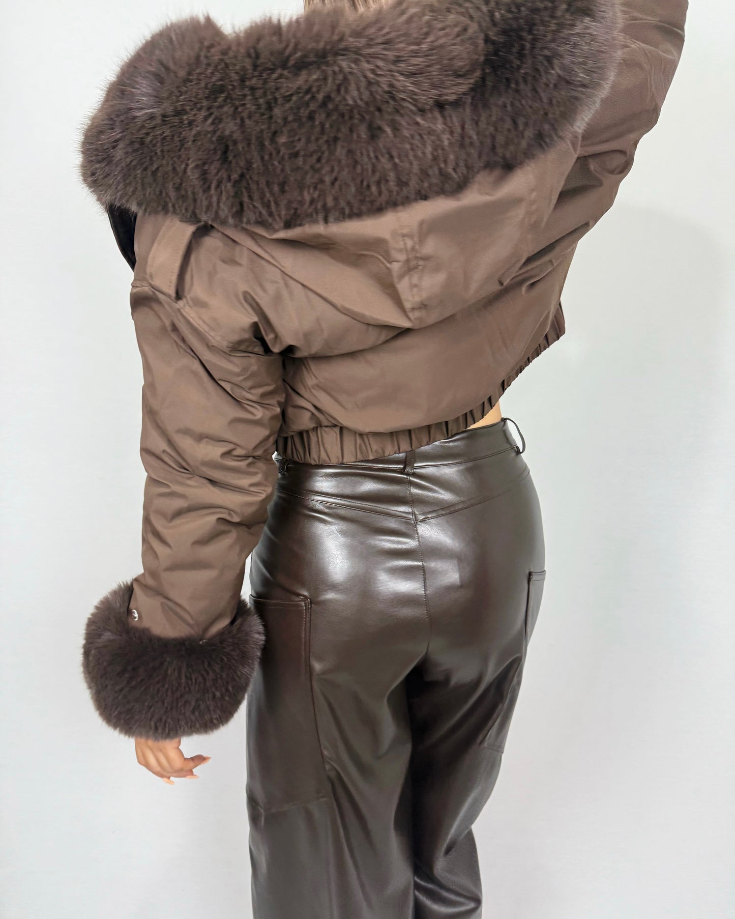 ABRIGO PELUCH CHOCO