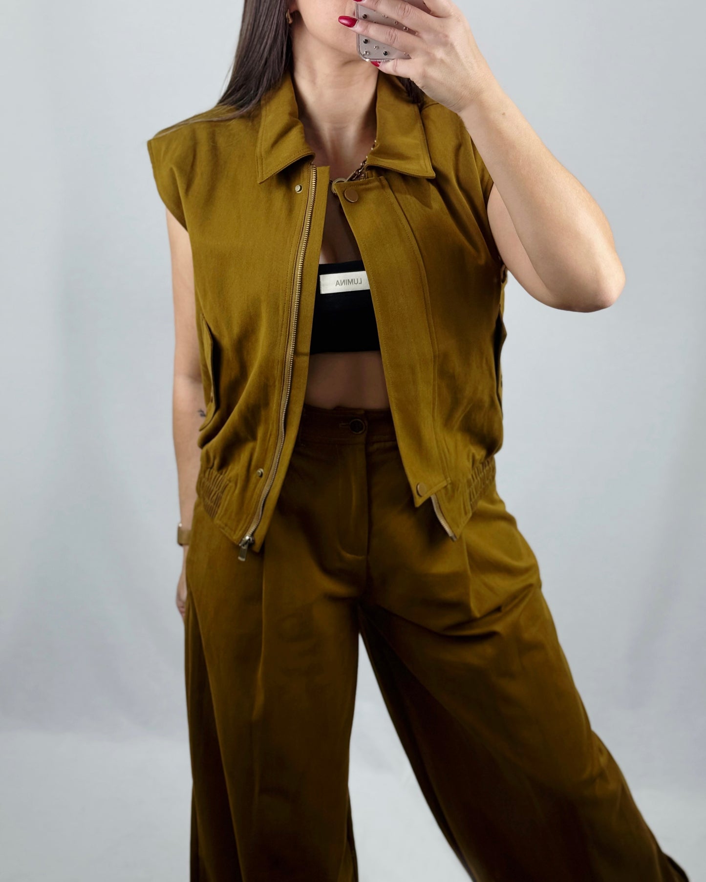 CHALECO DENIM CAMEL LUM