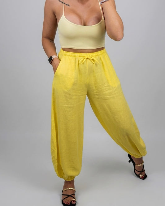 PANTALÓN LINO YELLOW