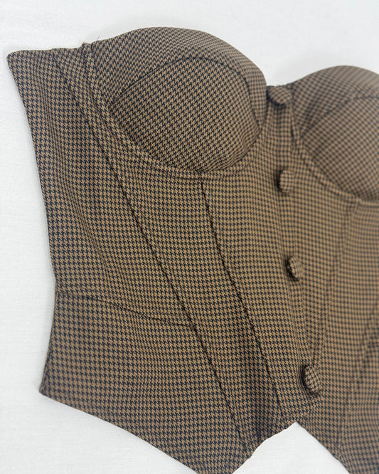 CORSET PATA GALLO CAMEL