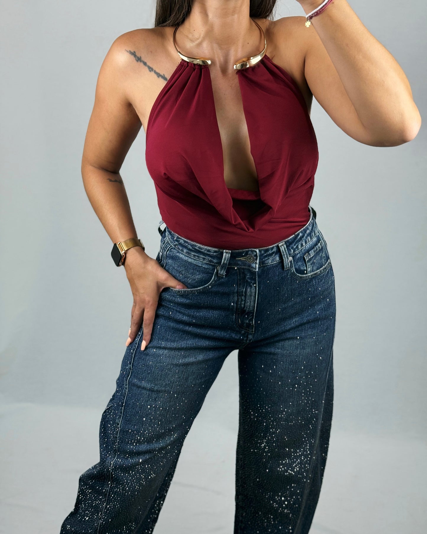BODY COLLAR BURDEOS