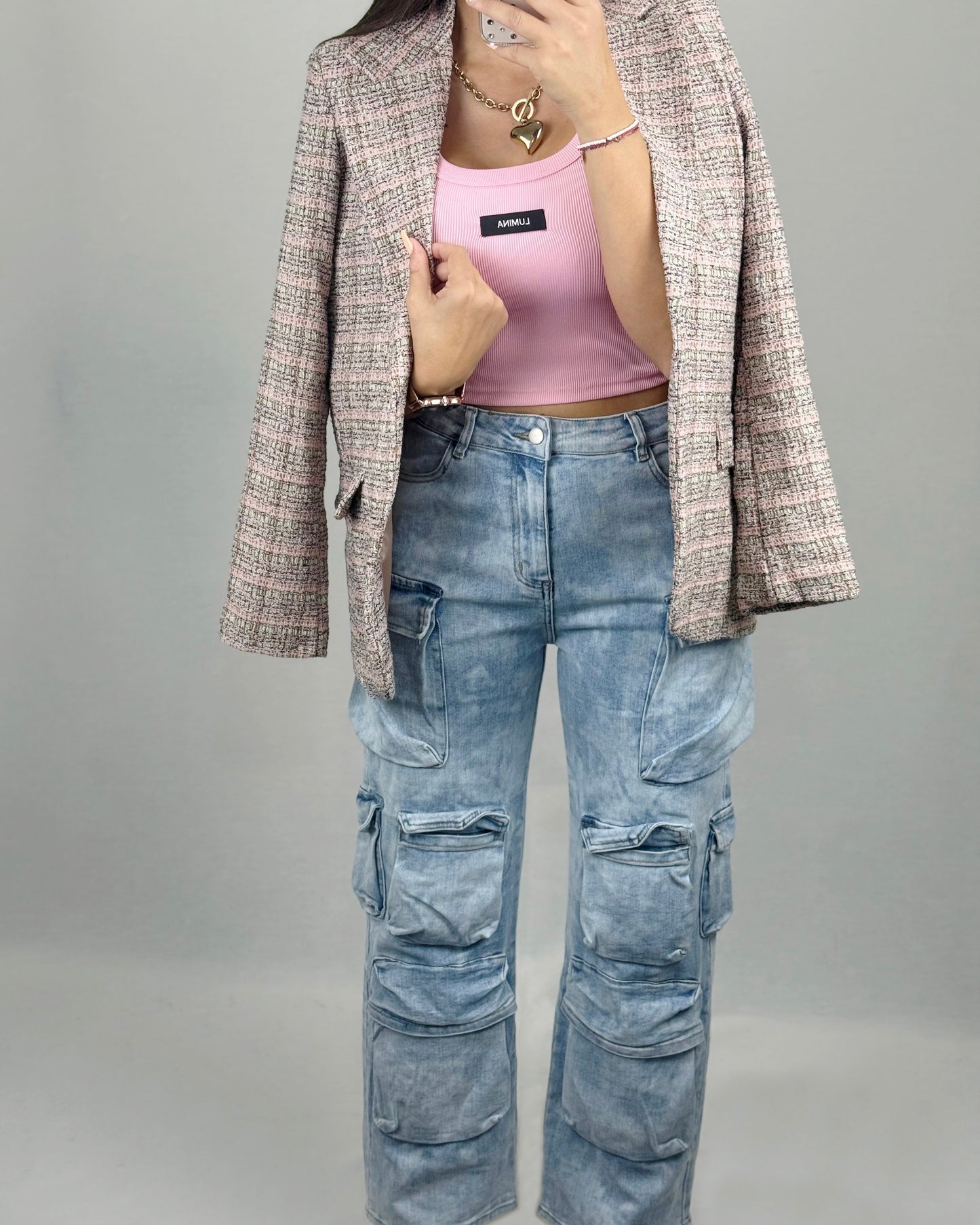 PANTALÓN DENIM CARGO