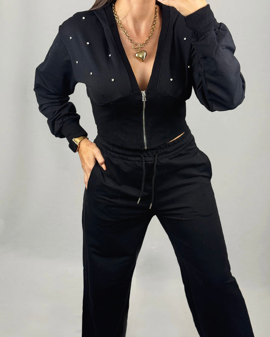 CONJUNTO STRASS NEGRO