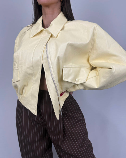 CHAQUETA POLIPIEL AMARILLA LUM