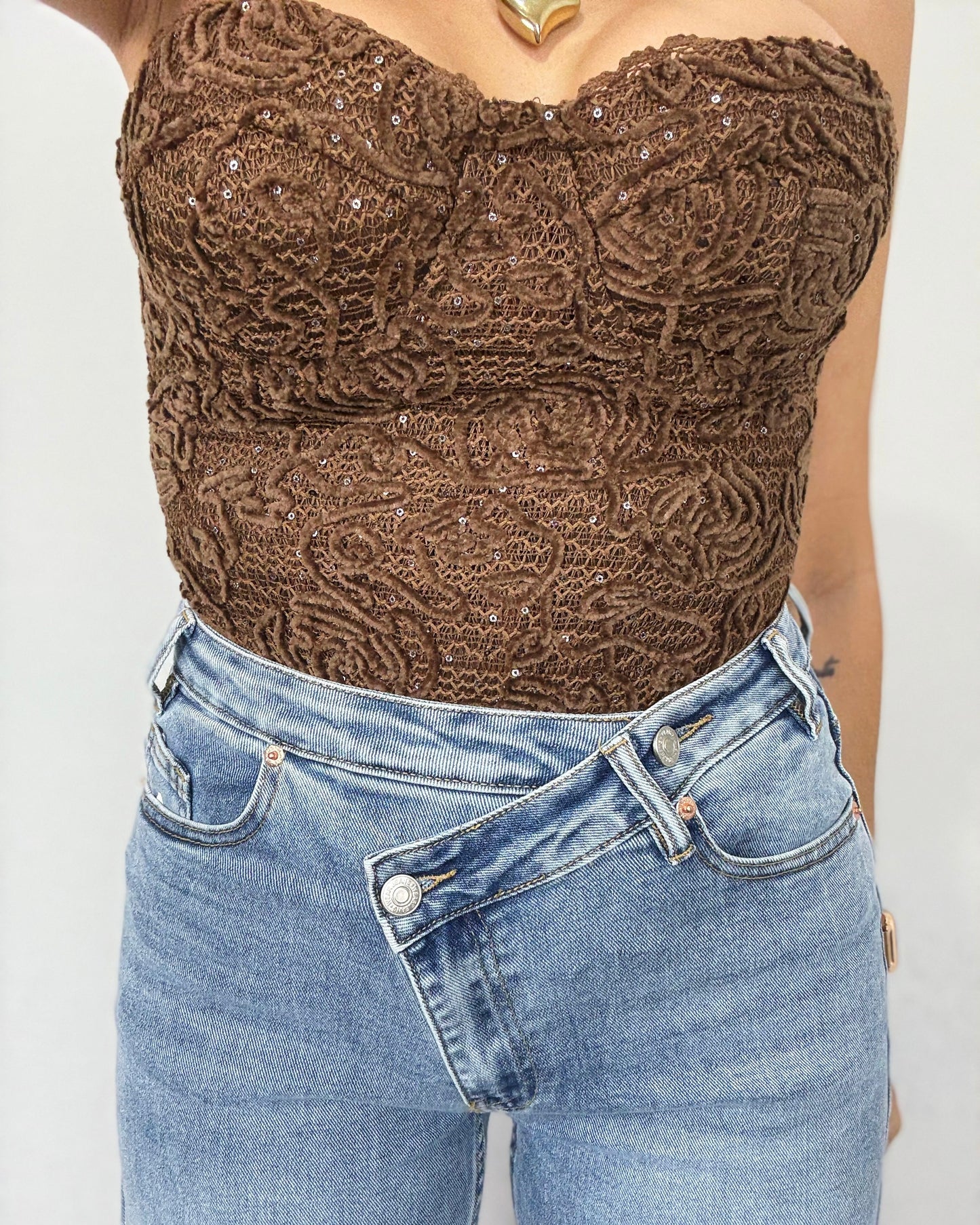 CORSET GLAMOUR CHOC