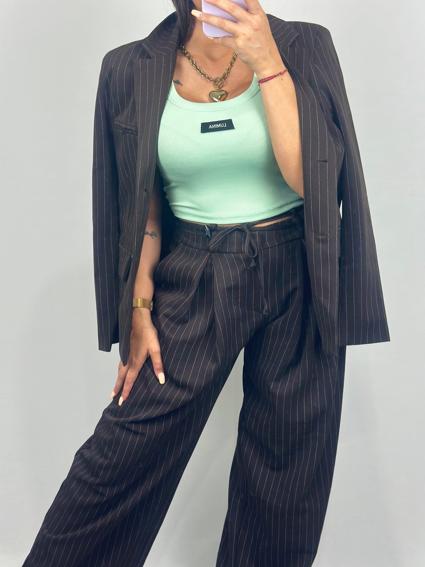 BLAZER LÍNEAS MARRÓN LUM