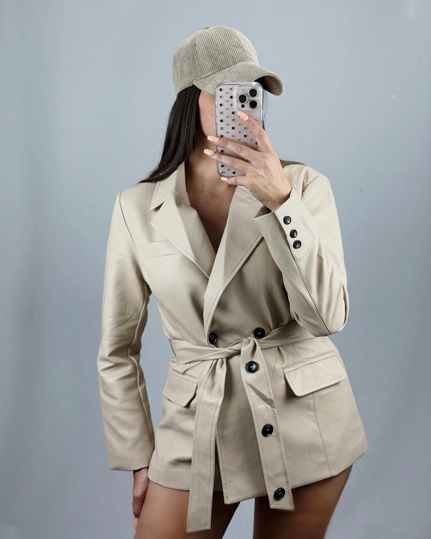 TRENCH POLIPIEL CREMA