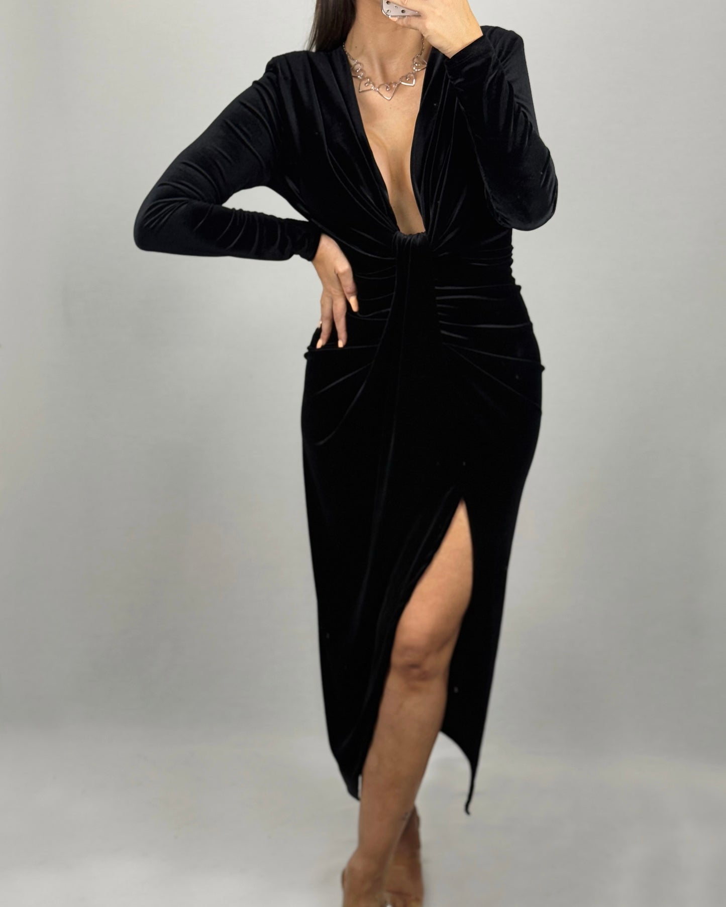 VESTIDO TERCIOPELO NEGRO