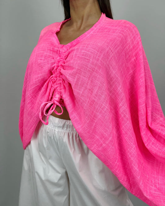 BLUSA LINO PINK FLÚOR