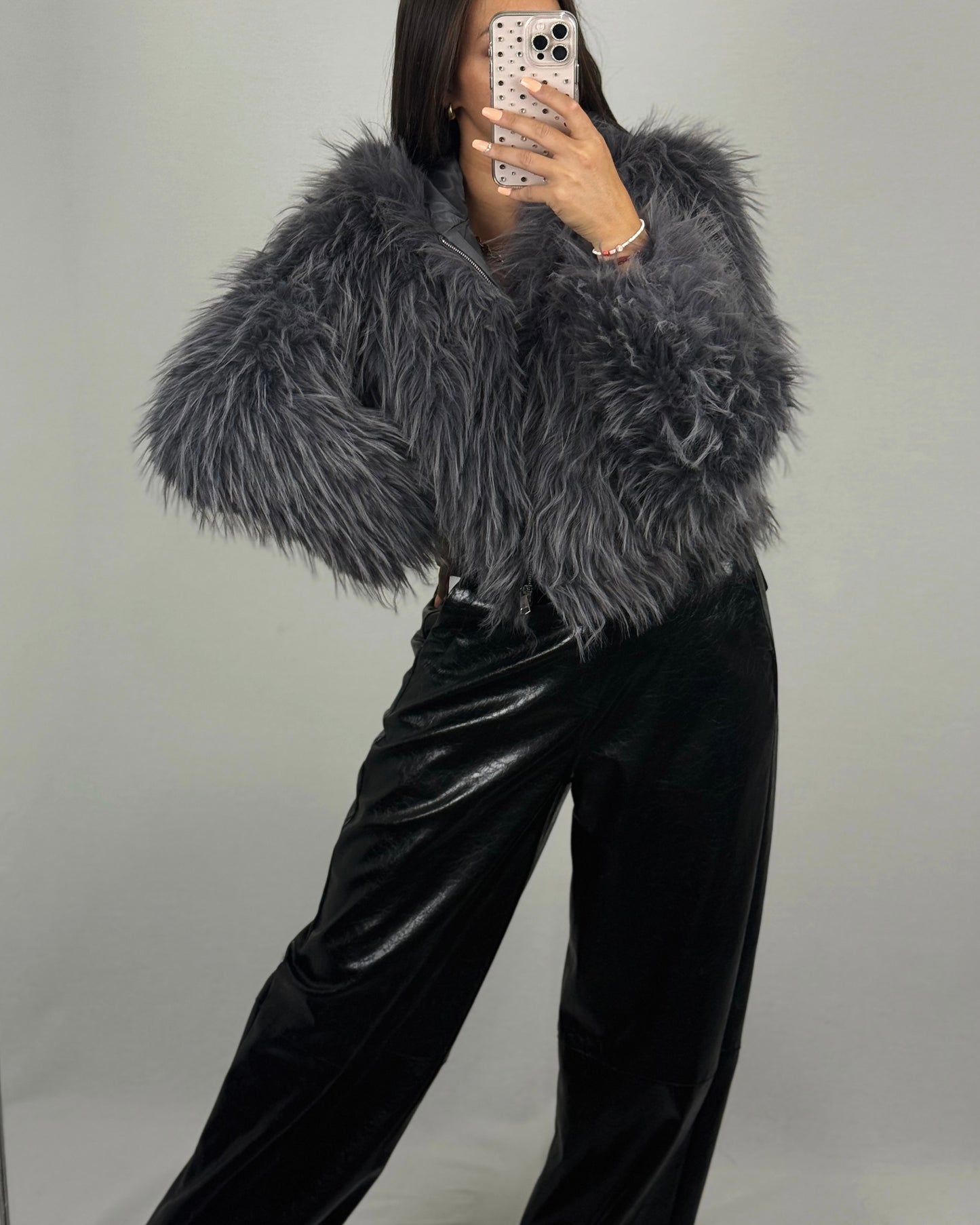 CHAQUETA PELO GRIS