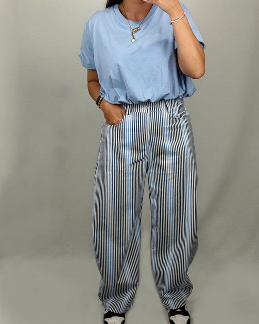 PANTALÓN DENIM LÍNEAS BLUE