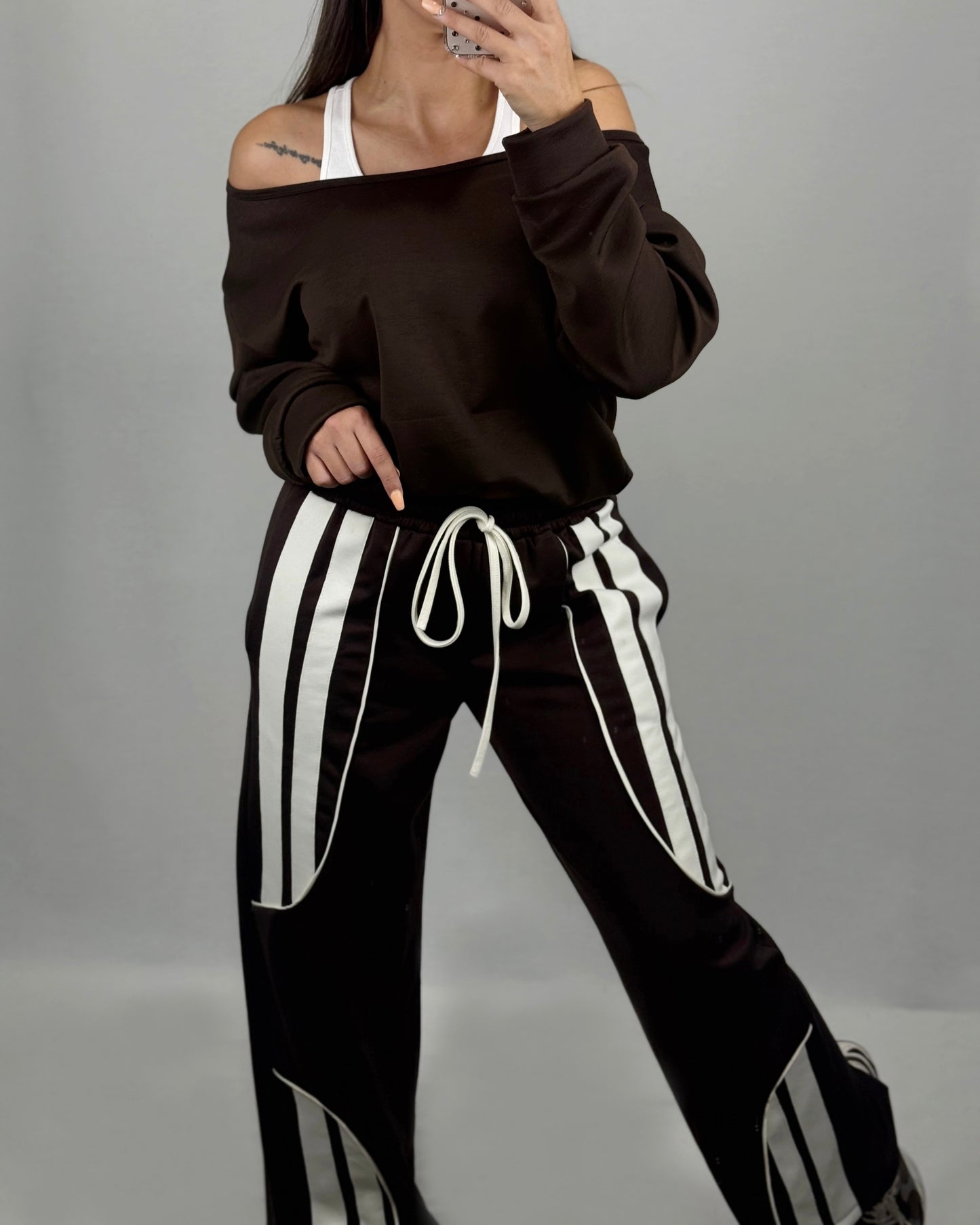 SUDADERA DOBLE MARRÓN