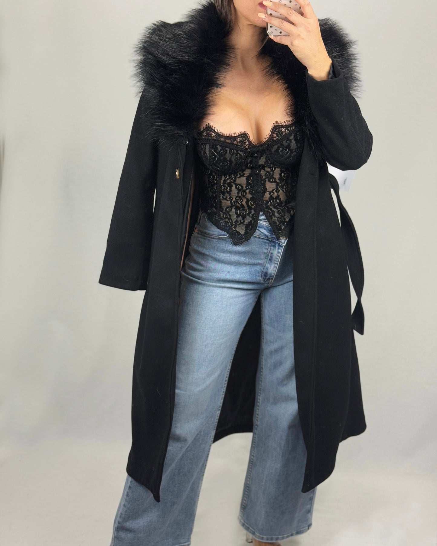 CORSET BOTONES NEGRO