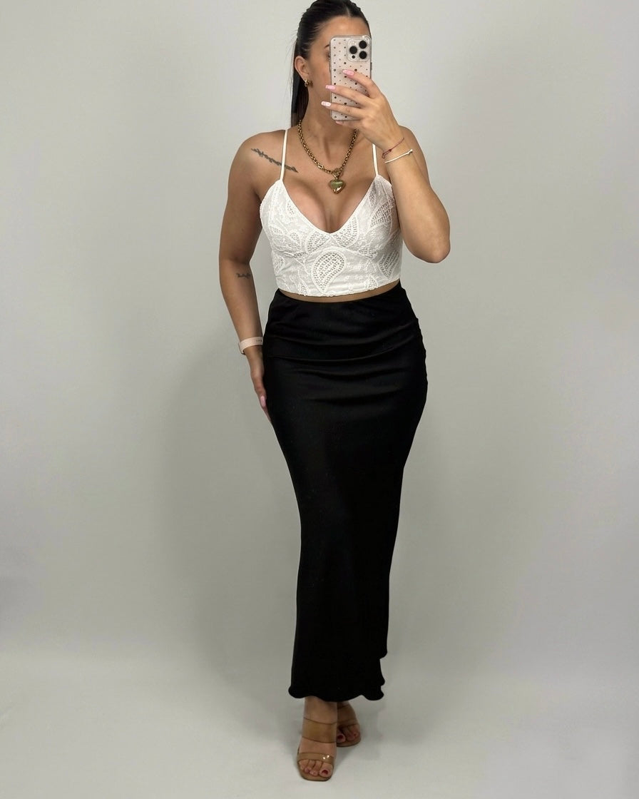 FALDA SATÉN BLACK