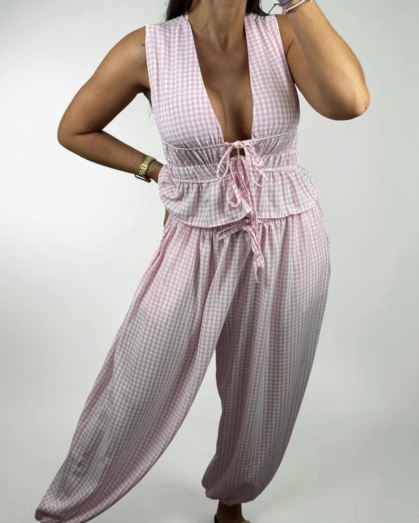 CONJUNTO VICHY PINK