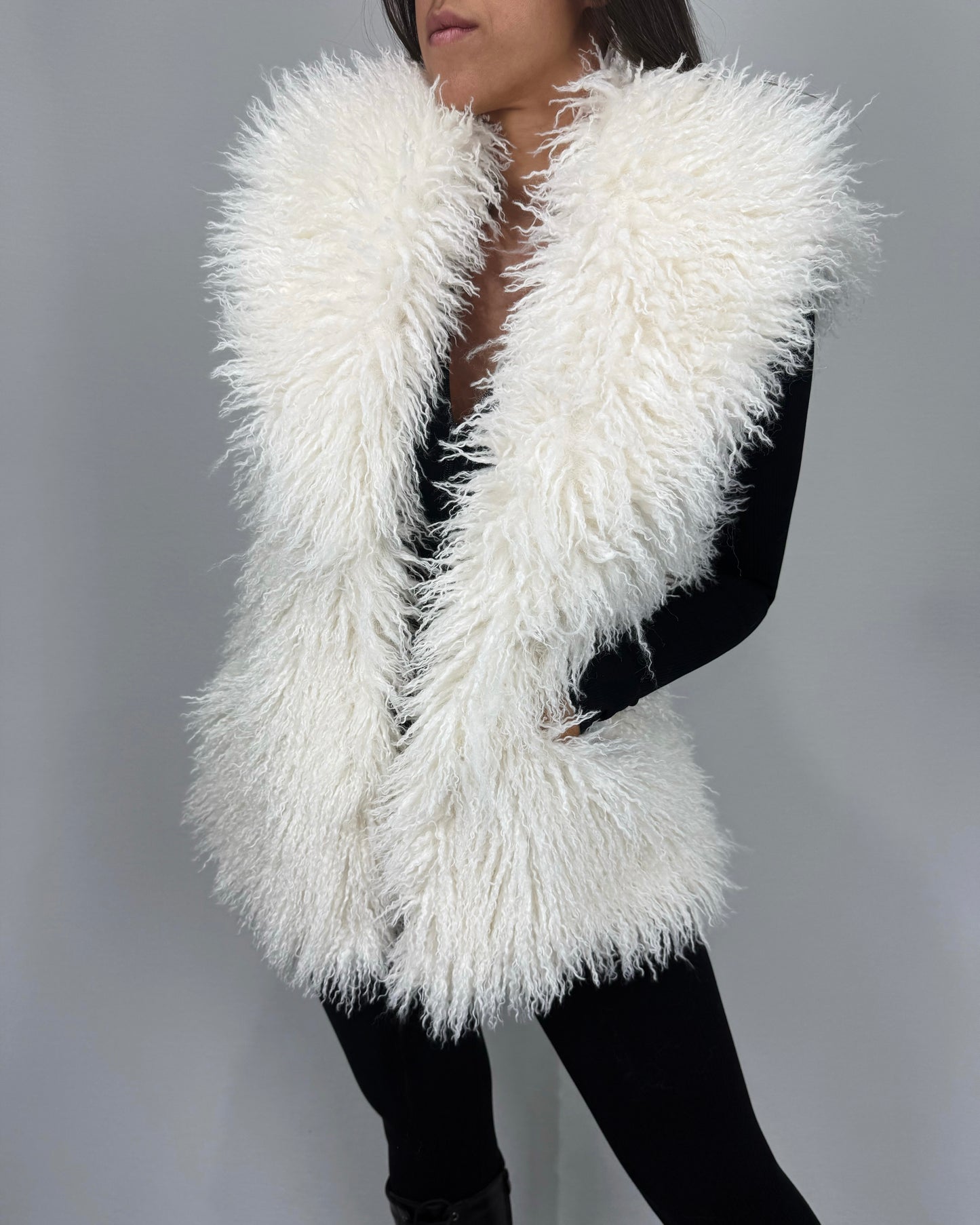 CHALECO PELO BLANCO