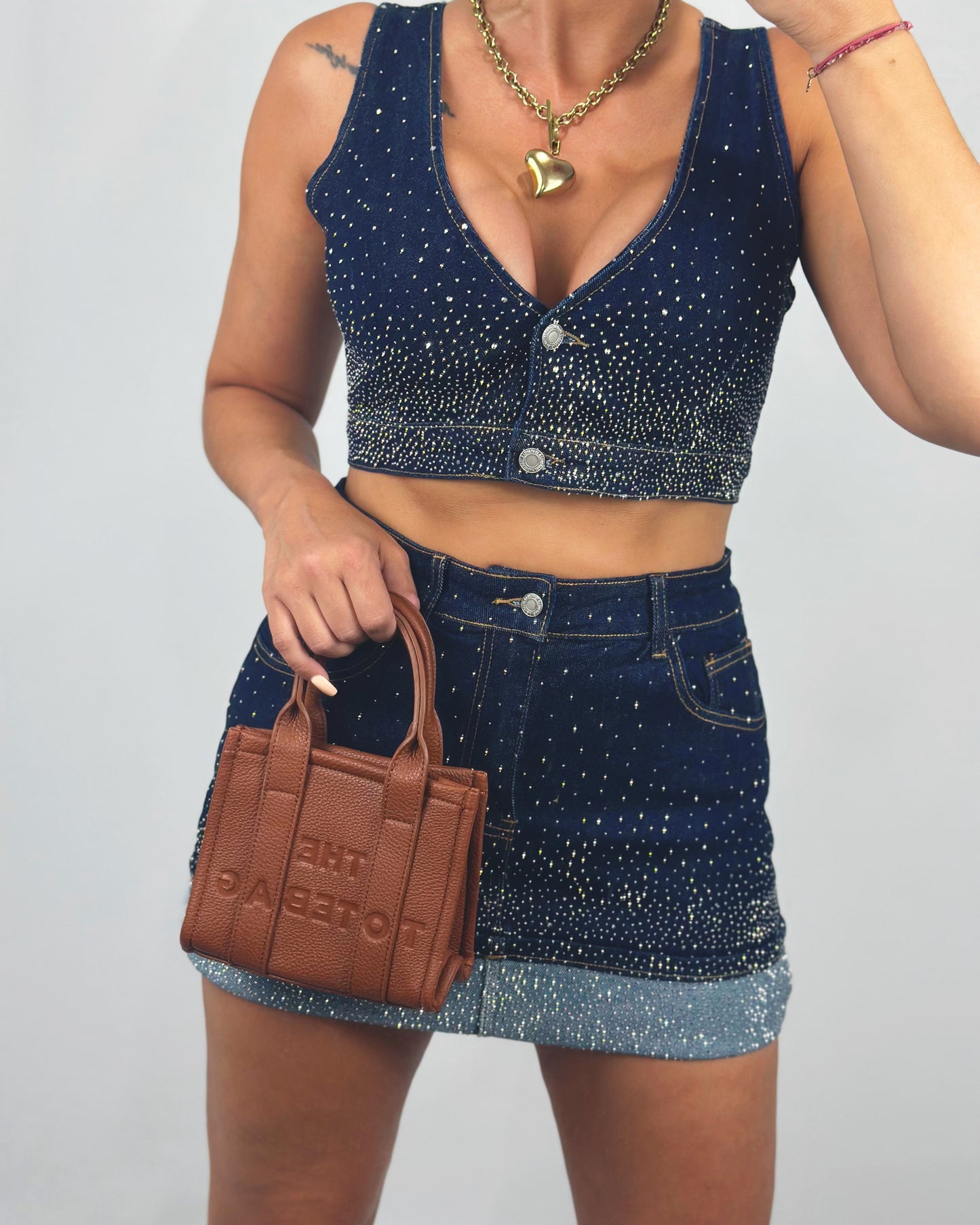 CONJUNTO STRASS FALDA