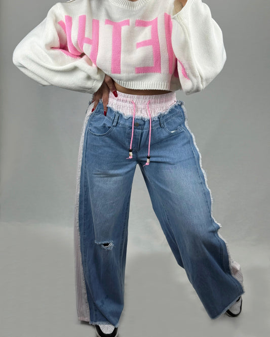 PANTALÓN DENIM BABI PINK