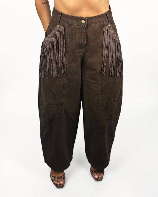 PANTALÓN BROWN FLECOS