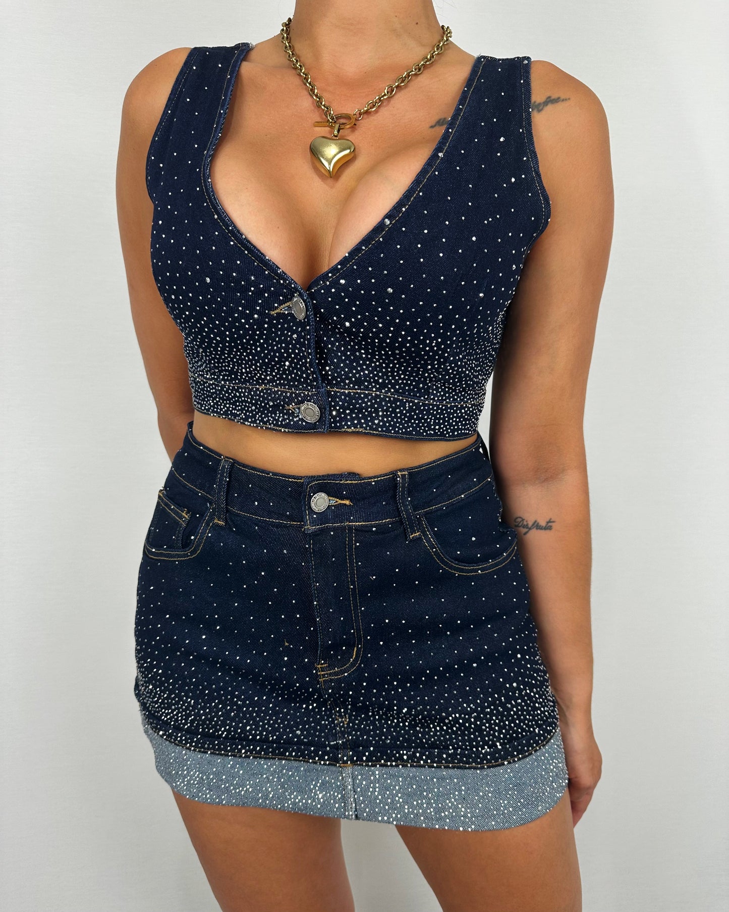 CONJUNTO STRASS FALDA