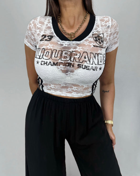 CAMISETA ENCAJE WHITE
