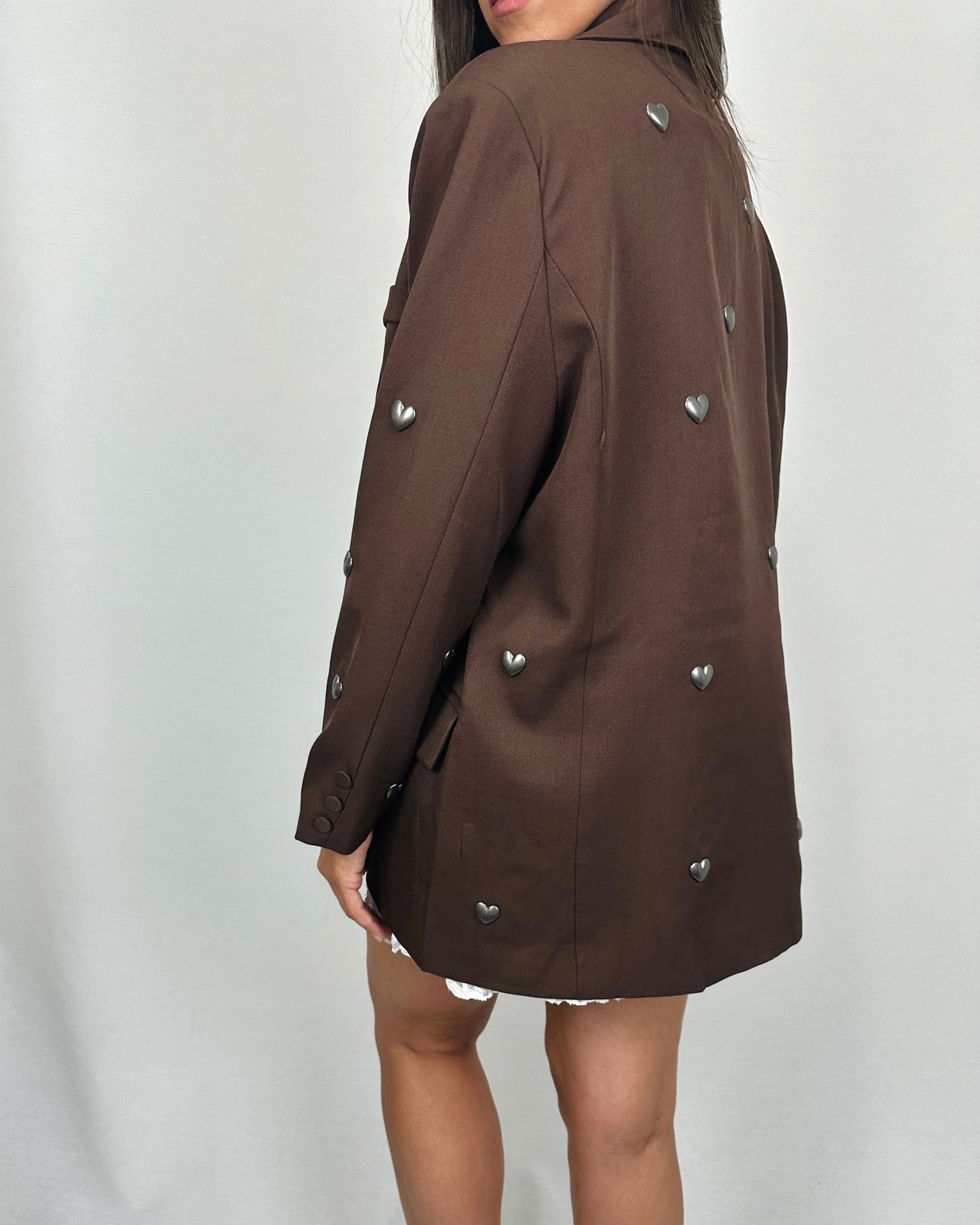 BLAZER CORAZONES MARRÓN