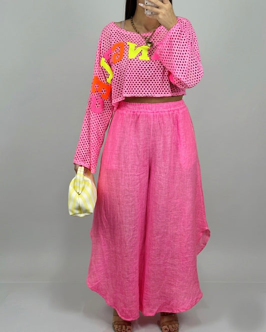 PANTALÓN LINO PINK