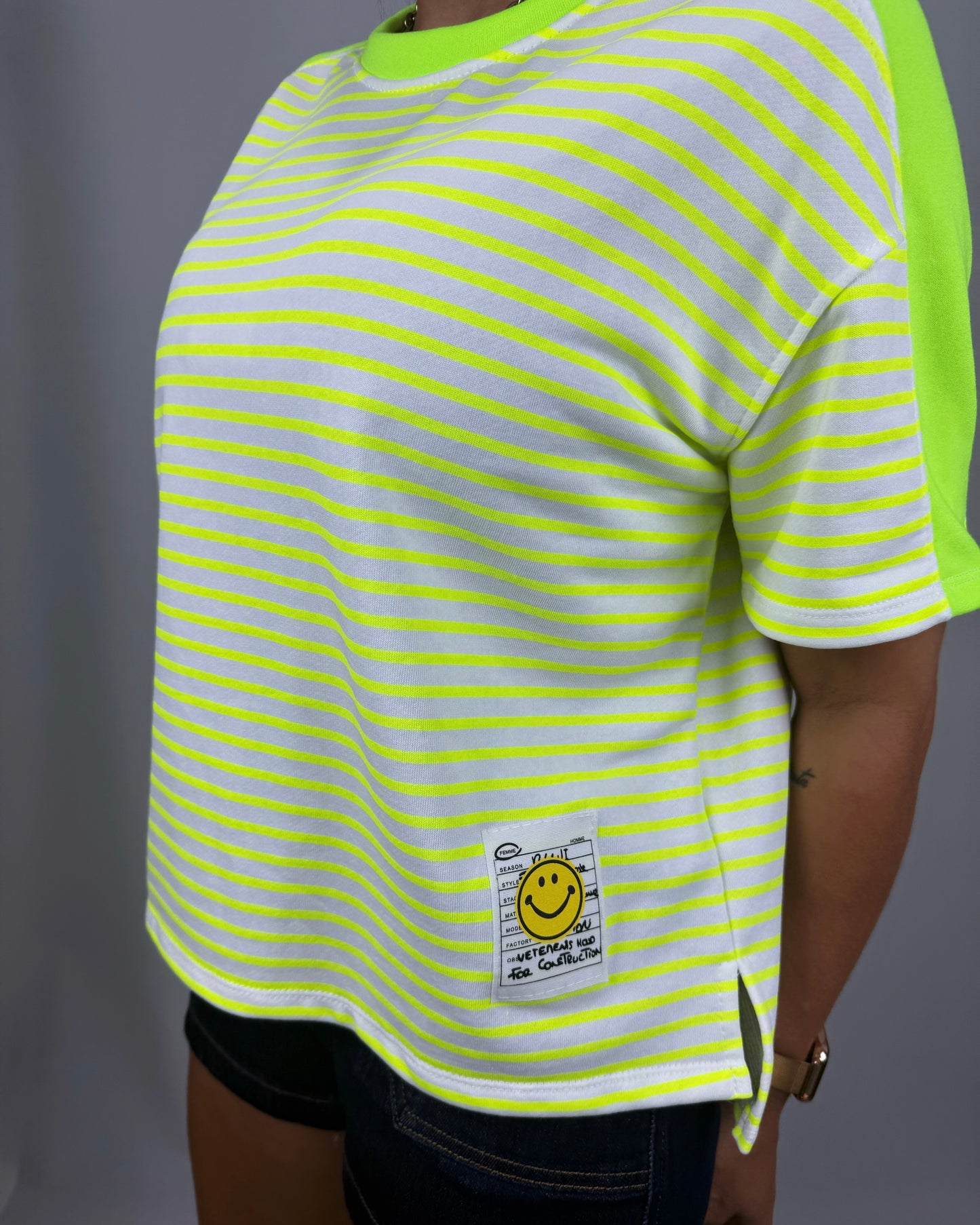 CAMISETA SMILE AMARILLO FLÚOR