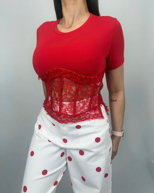 CAMISETA CORSET RED LUM