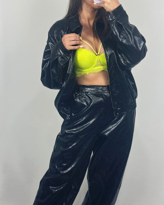 CHAQUETA POLIPIEL BLACK LUM