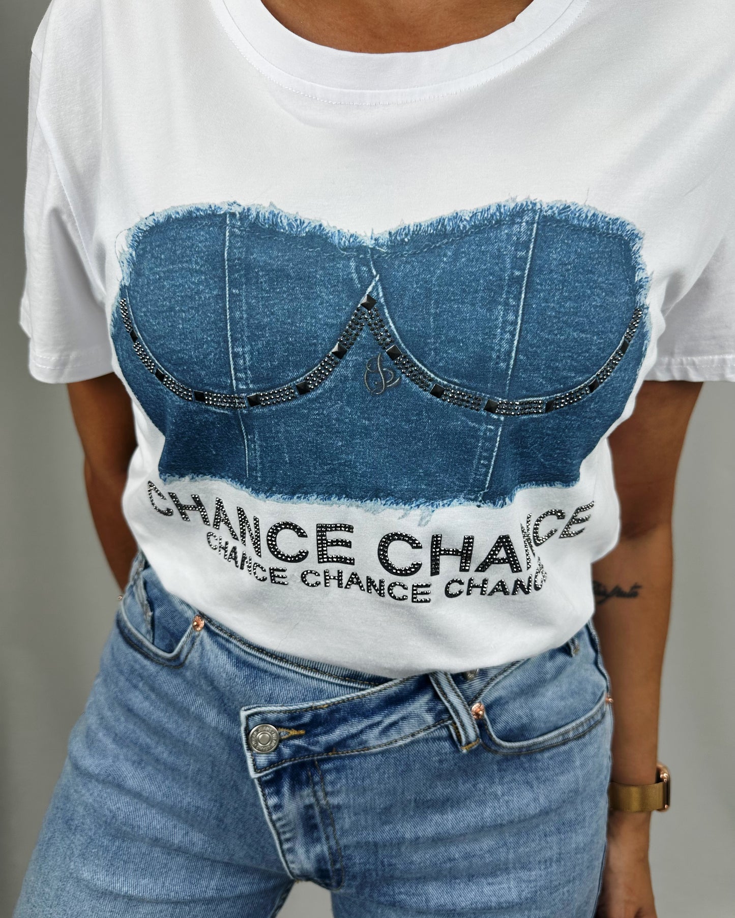 CAMISETA CORSET DENIM