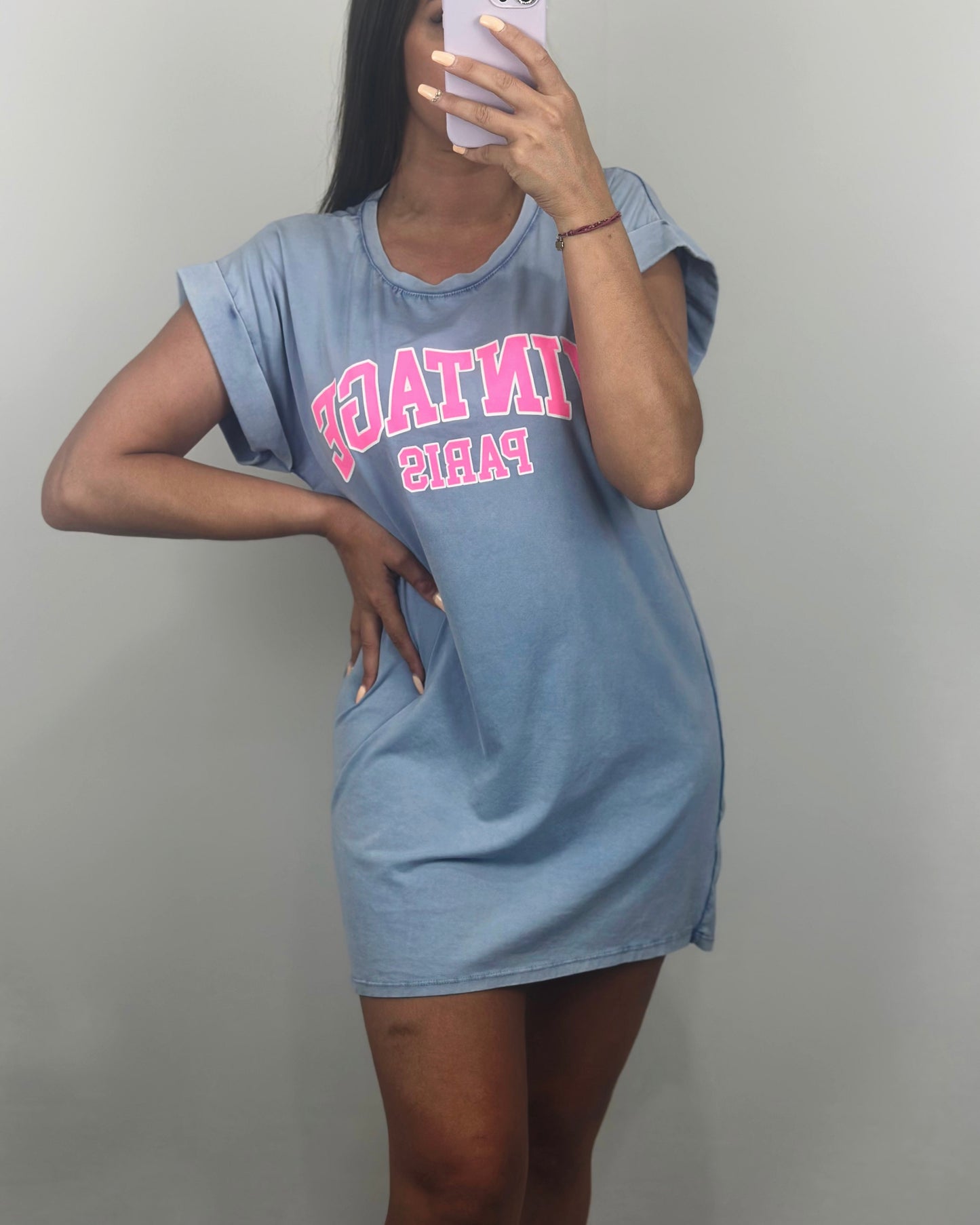 VESTIDO VINTAGE AZUL