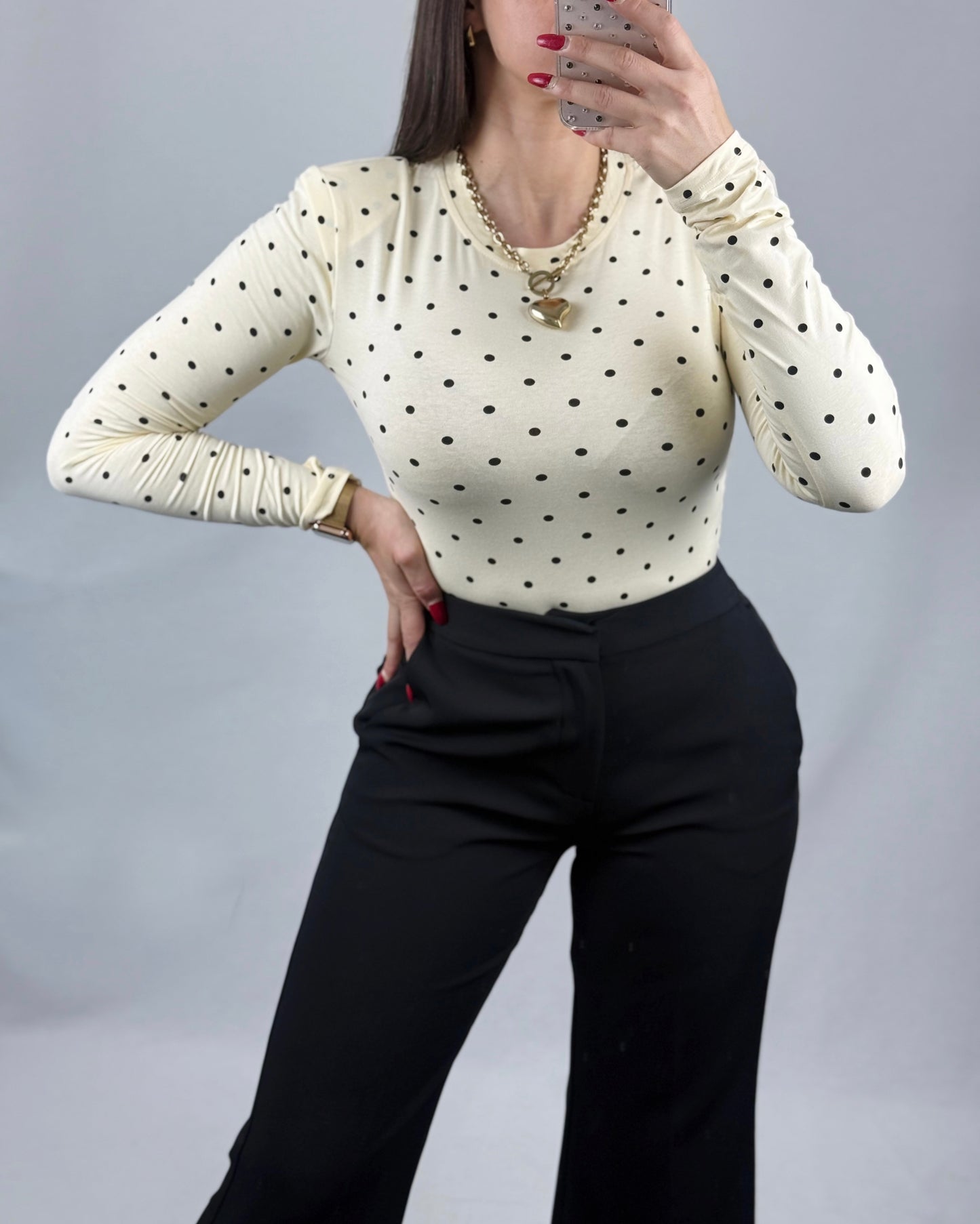 CAMISETA HOMBRERAS LUNARES