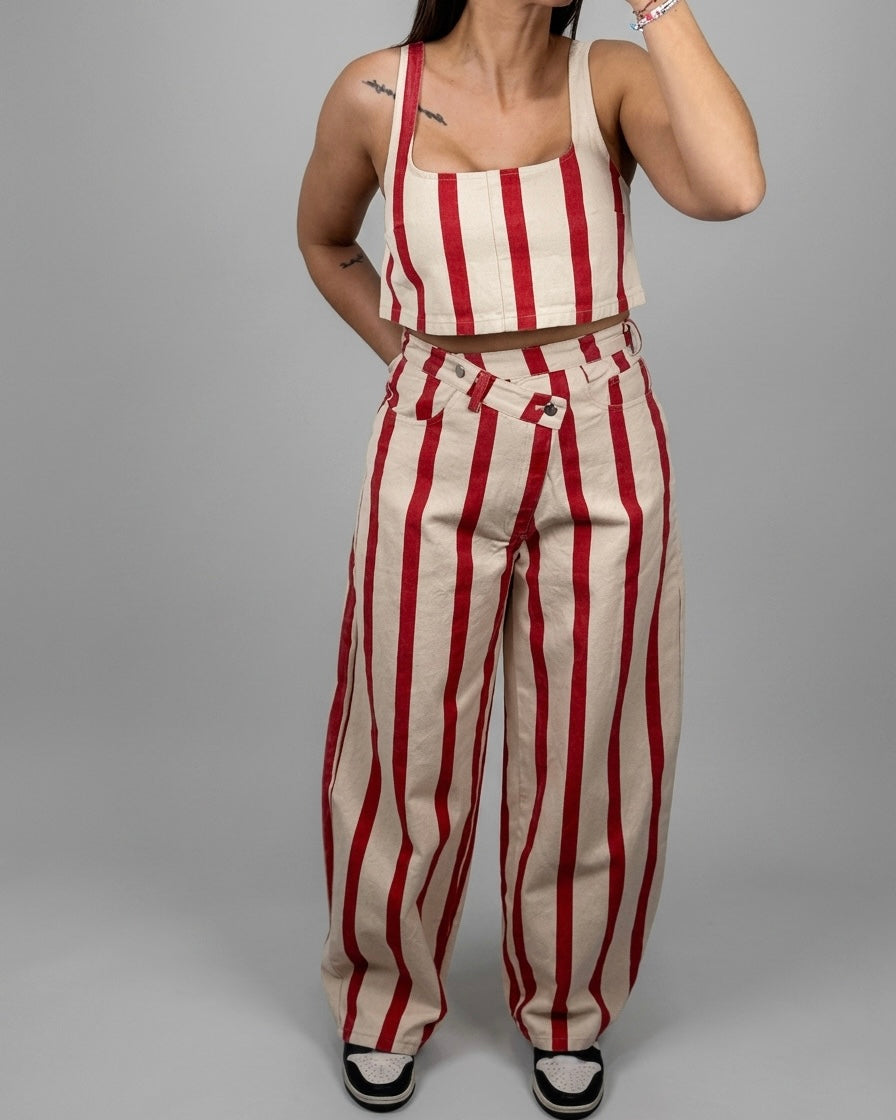 PANTALÓN DENIM LÍNEAS RED LUMINA