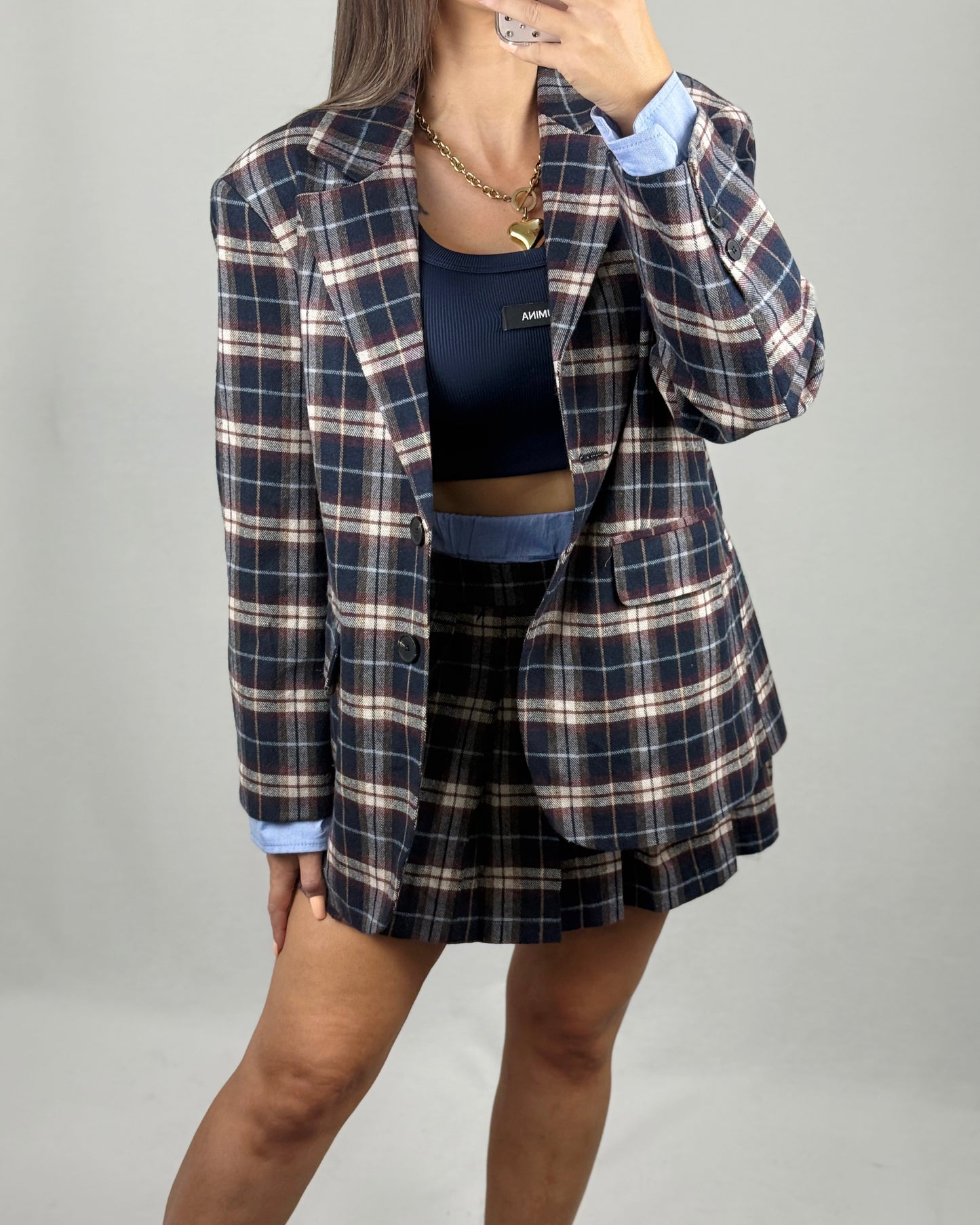 BLAZER VICHY AZUL LUM