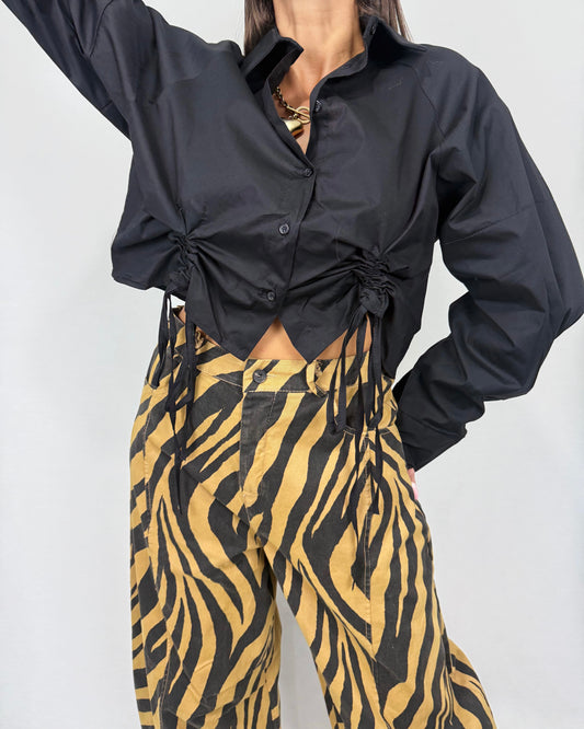 CAMISA FRUNCE BLACK