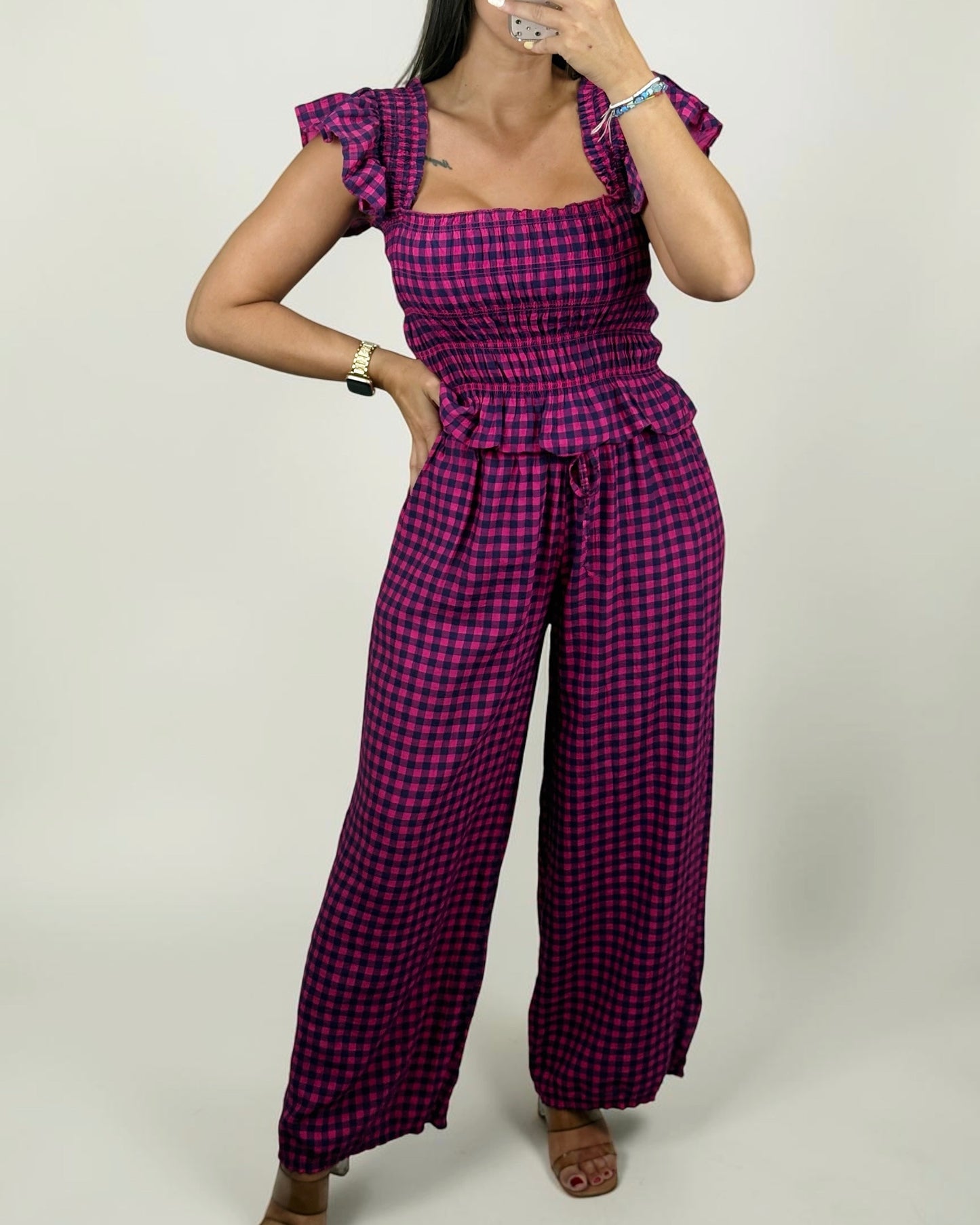 CONJUNTO VICHY BLUEPINK