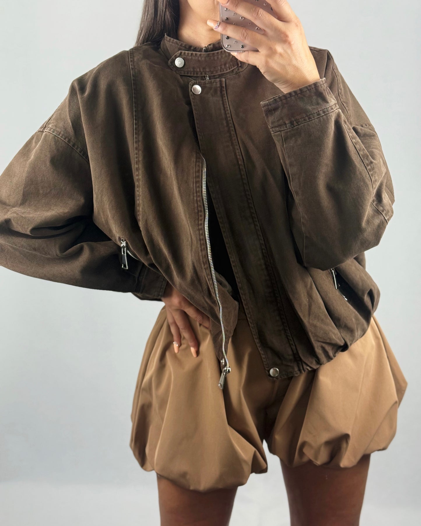 BOMBER DENIM CHOCO