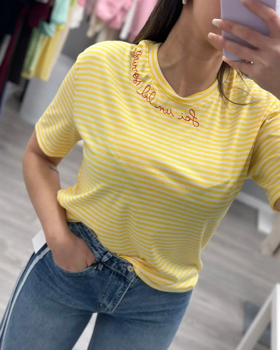 CAMISETA CUORICINI AMARILLA LUM