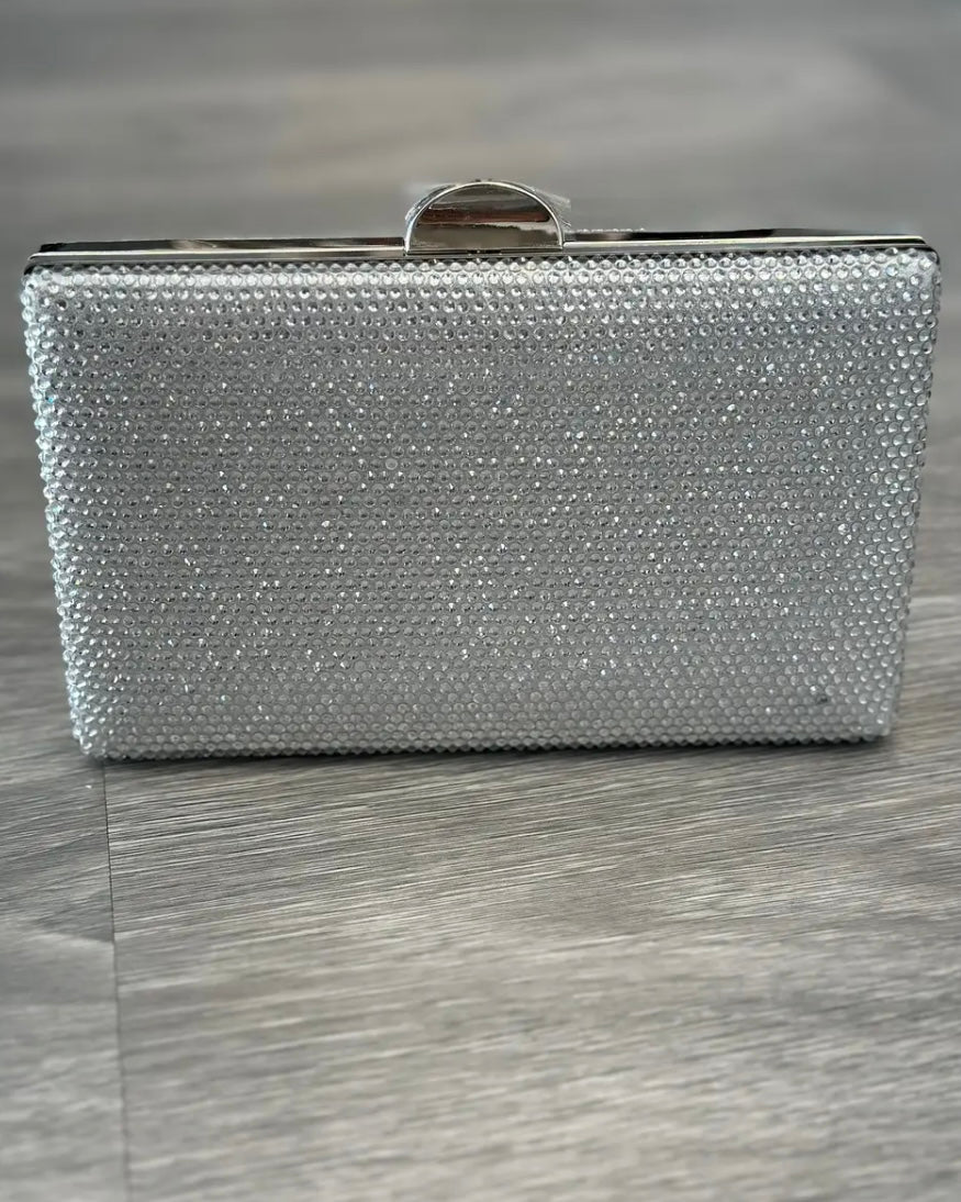 BOLSO PLATA STRASS