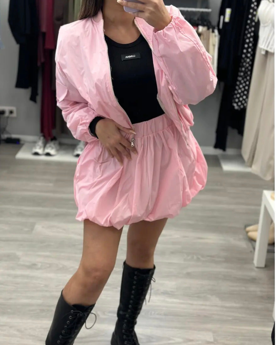 FALDA GLOBO ROSA LUM