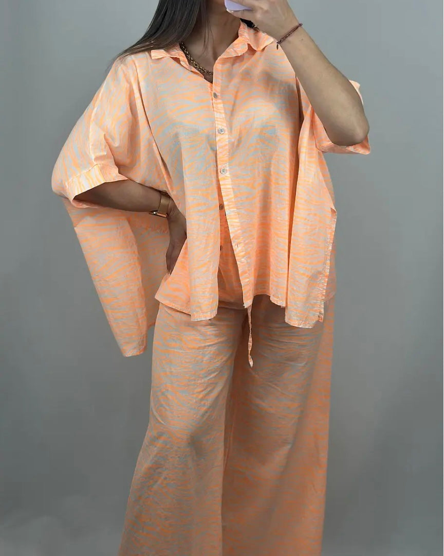 CONJUNTO CEBRA NARANJA FLÚOR