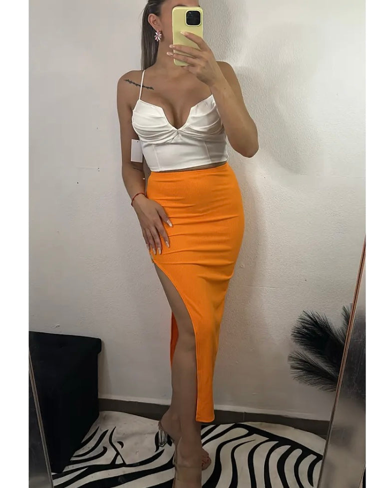FALDA NARANJA CONCHAS
