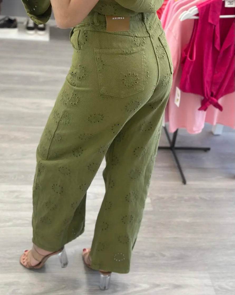 CONJUNTO CALADO VERDE LUM