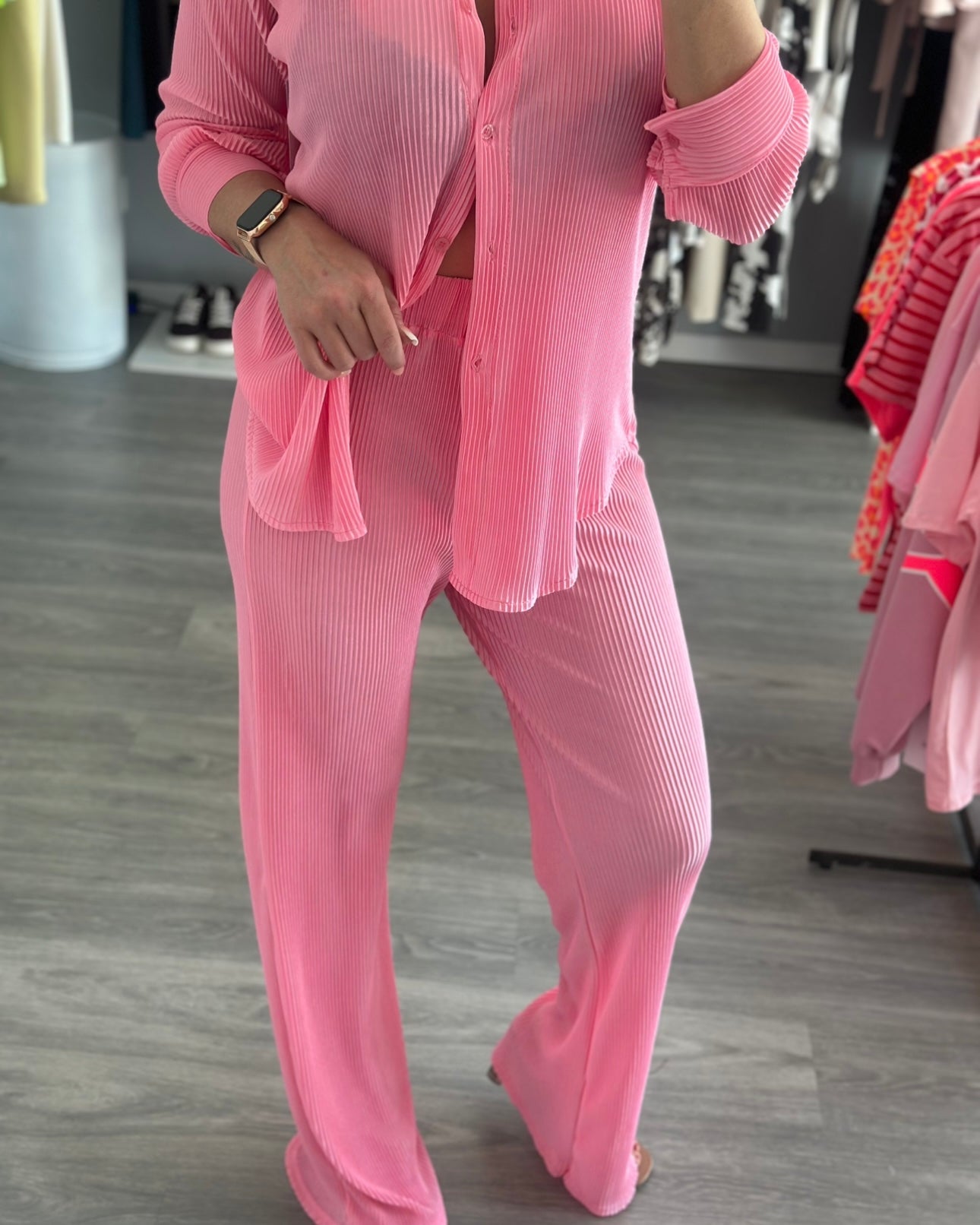 CONJUNTO PLISADO PINK