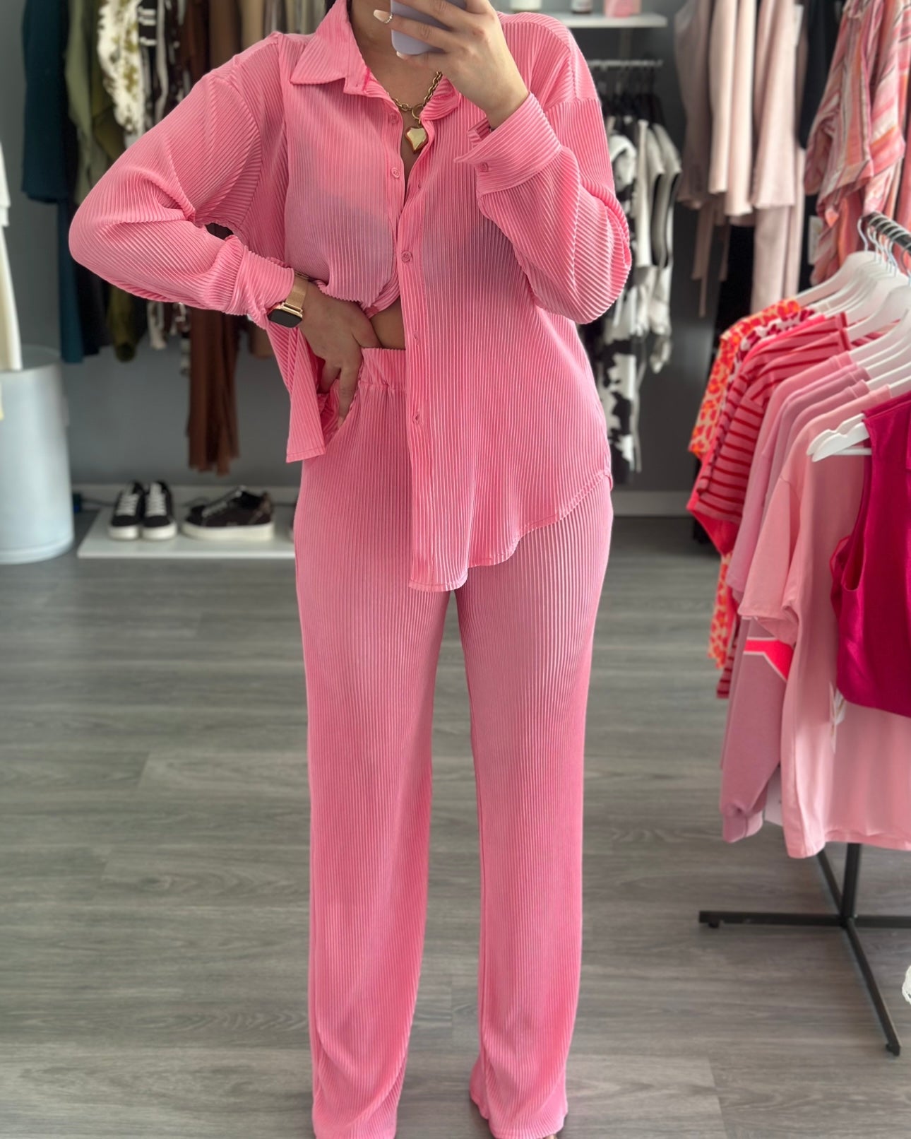 CONJUNTO PLISADO PINK
